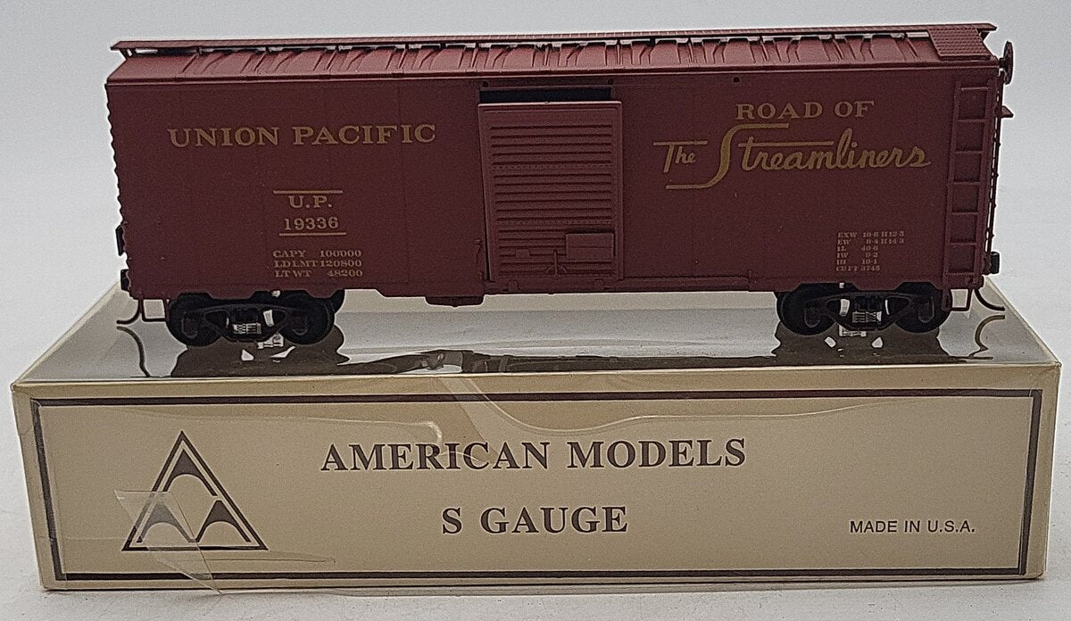 American Models 118 S Scale Union Pacific 40' Box Car #19336 EX/Box