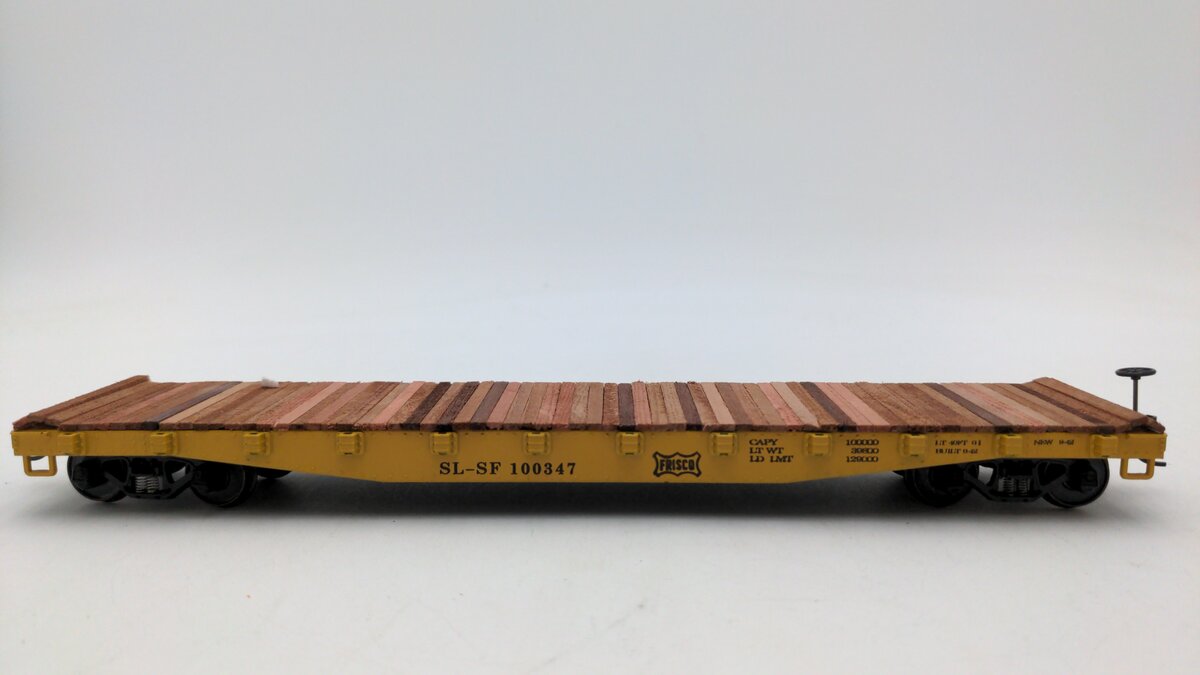 American Models 6022 S Scale (Hi-Rail) Frisco Flatcar #100347 VG/Box