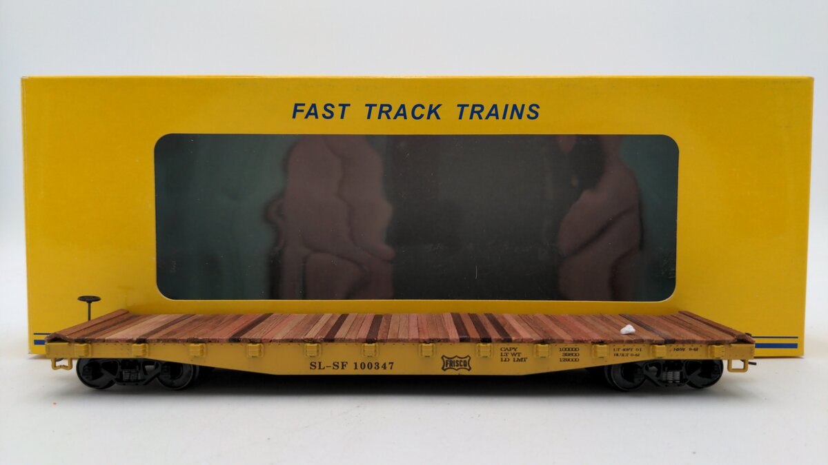 American Models 6022 S Scale (Hi-Rail) Frisco Flatcar #100347 VG/Box