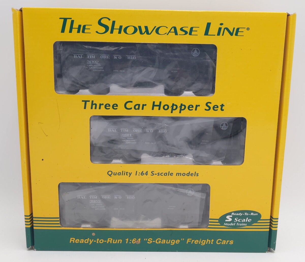 S-Helper 00764 S-Scale Baltimore & Ohio 2-Bay Hopper 3 Car Set #1 LN/Box