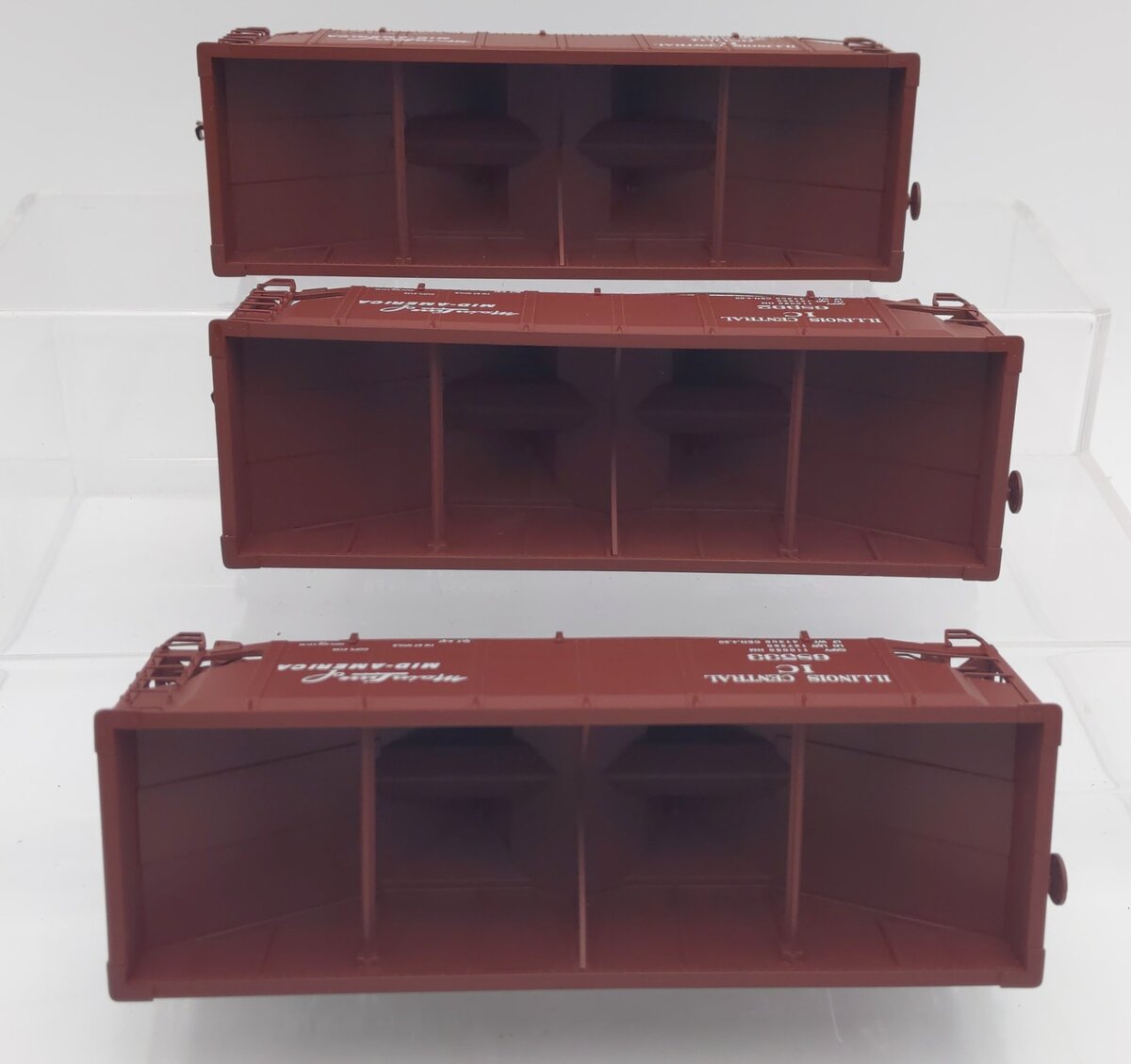 S-Helper Service 01113 S Gauge Illinois Central Offset Hoppers 3-Pack EX/Box