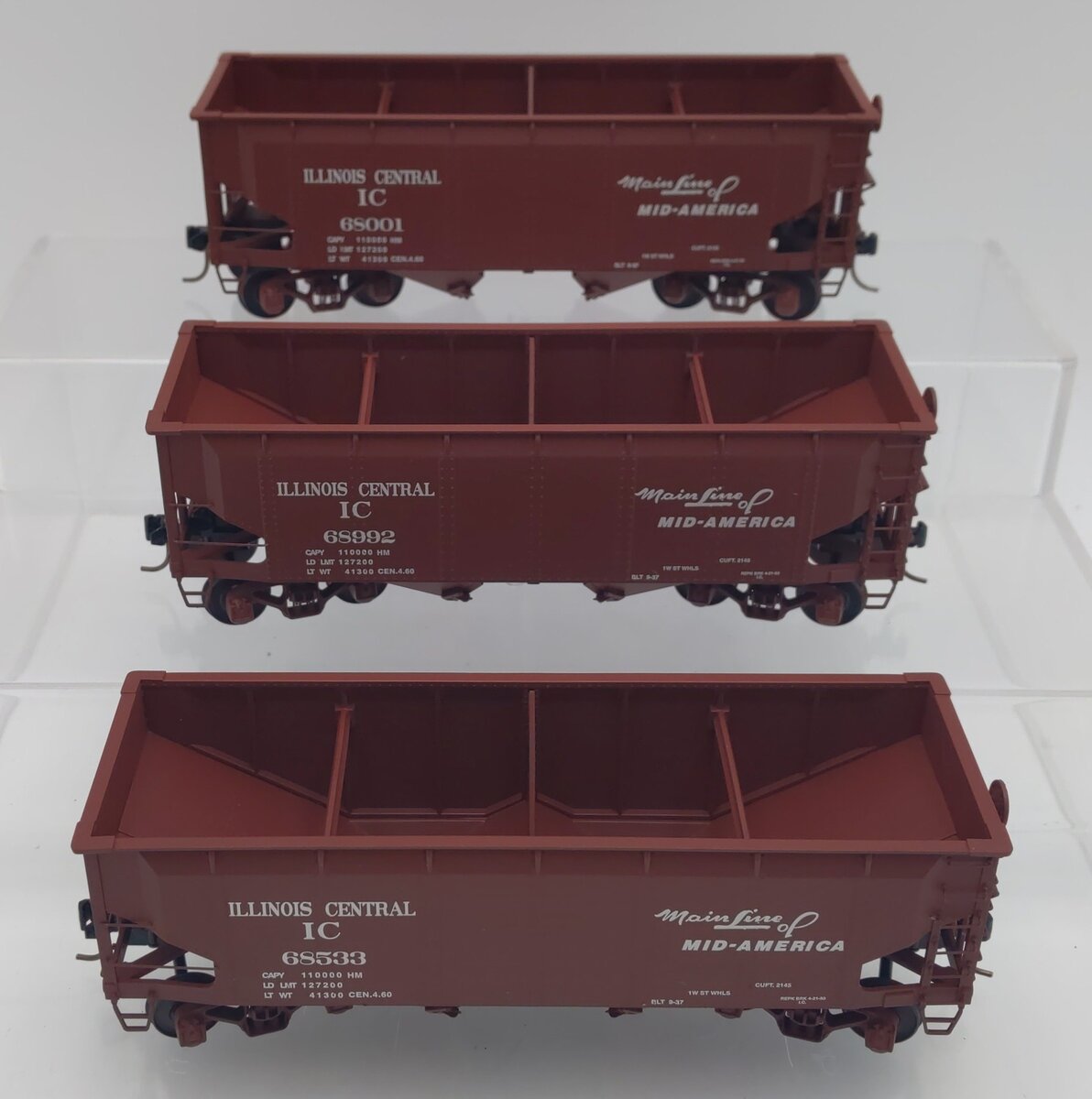 S-Helper Service 01113 S Gauge Illinois Central Offset Hoppers 3-Pack EX/Box