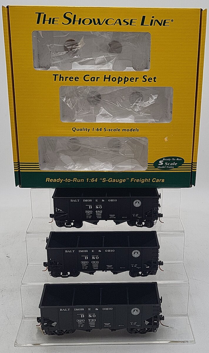 S-Helper 01178 S Scale Baltimore & Ohio 3 Car Hopper Set A LN/Box