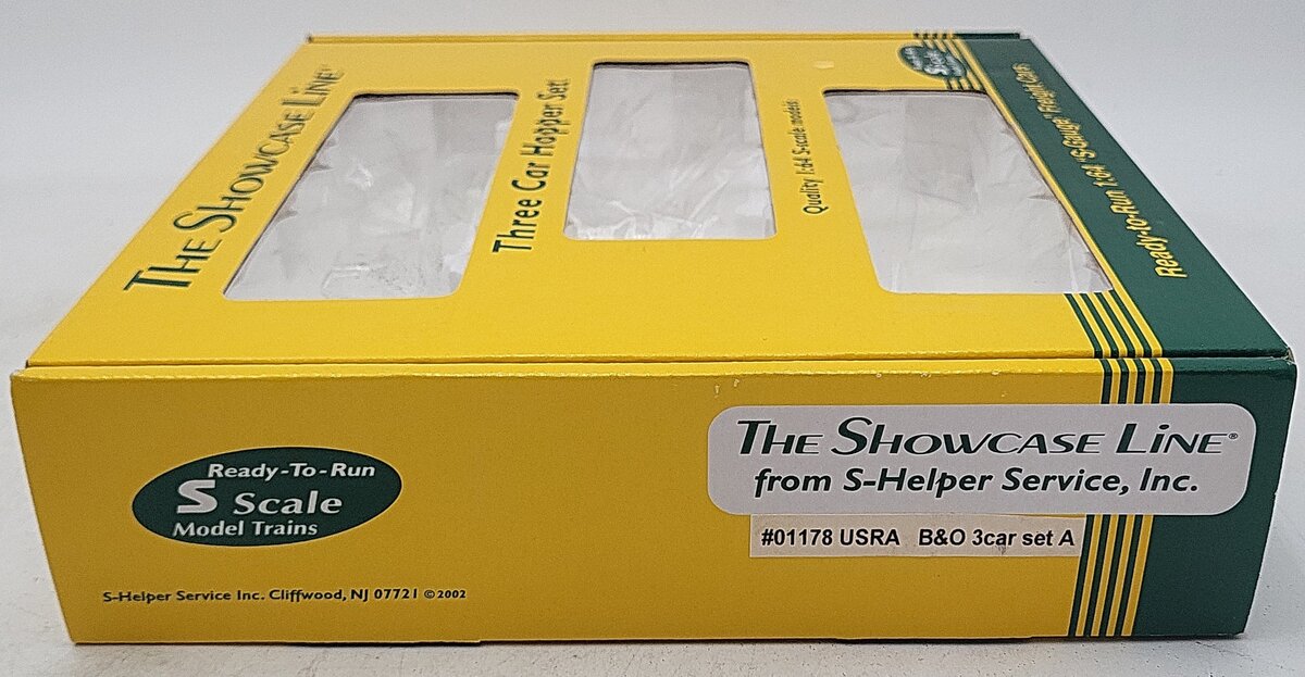 S-Helper 01178 S Scale Baltimore & Ohio 3 Car Hopper Set A LN/Box