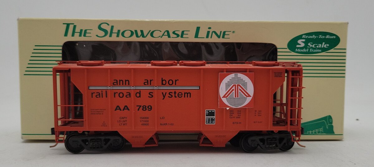S-Helper 00416 S Scale Ann Arbor 2 Bay PS-2 Hopper #789 EX/Box