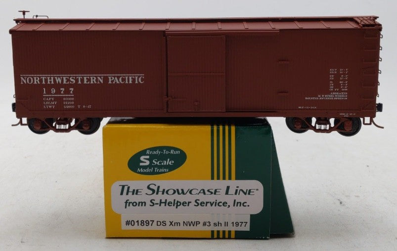 S-Helper 01897 S Gauge Northwestern Pacific Single Door Boxcar #1977 LN/Box