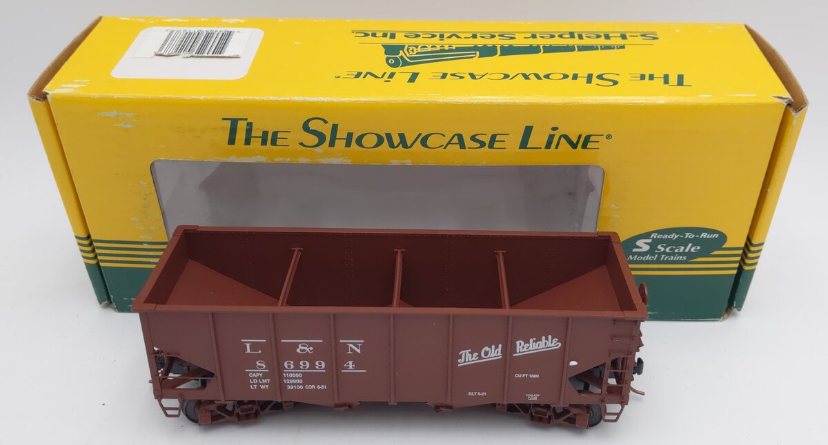 S-Helper Service 01187 S Scale Louisville & Nashville 2-Bay Hopper Car #86994 EX/Box