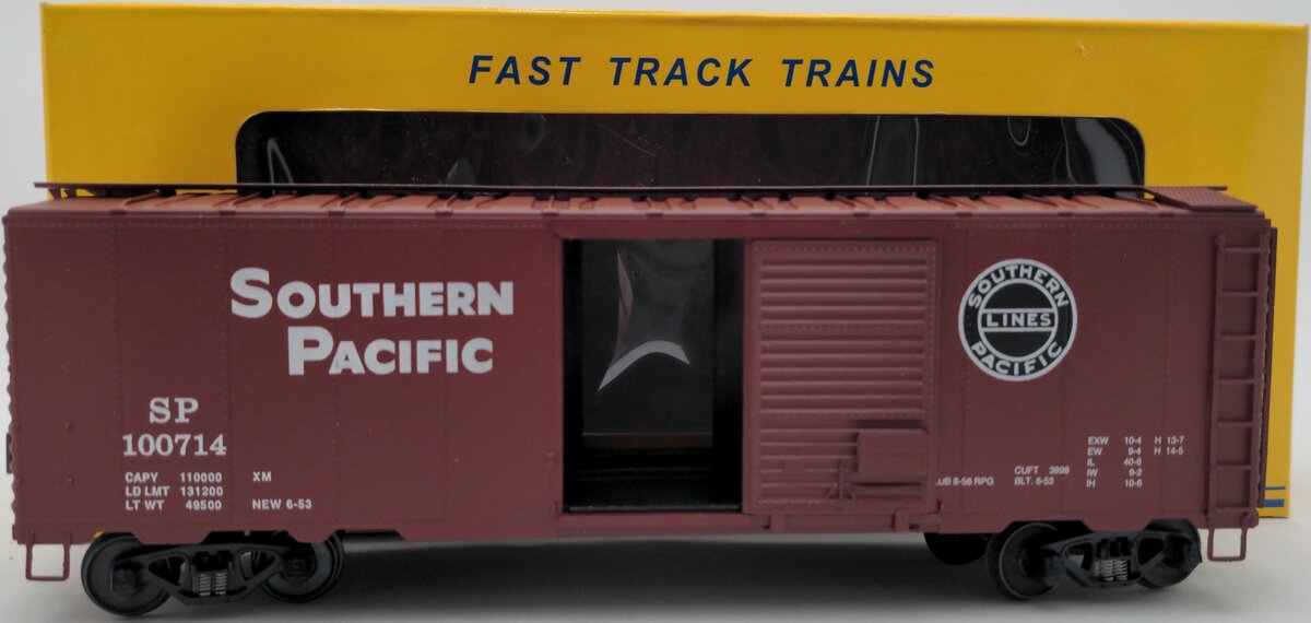 American Models 1117 S Scale (Hi-Rail) Southern Pacific 40' Box Car #100714 EX/Box