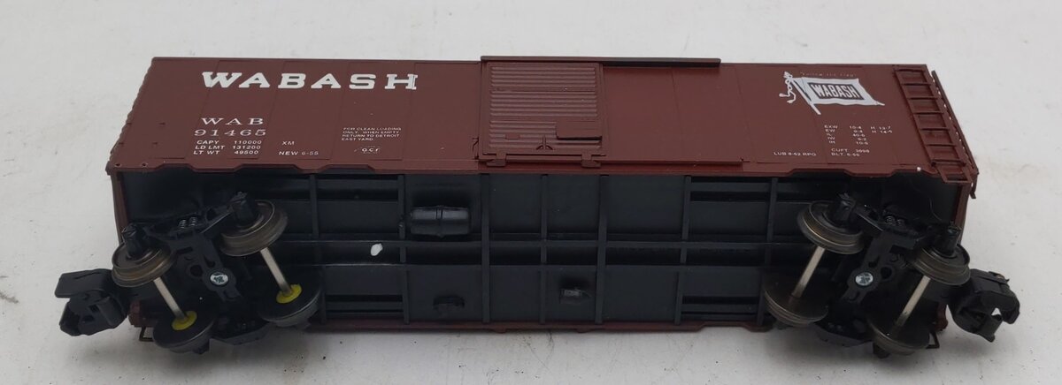 American Models 1146 S Scale (High Rail) Wabash 40' Box Car #91465 LN/Box