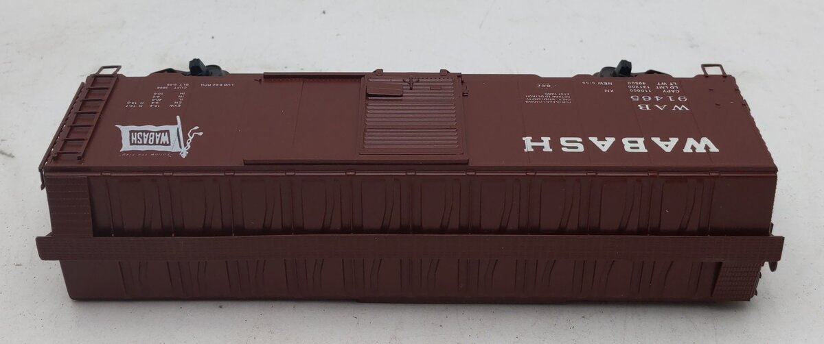American Models 1146 S Scale (High Rail) Wabash 40' Box Car #91465 LN/Box
