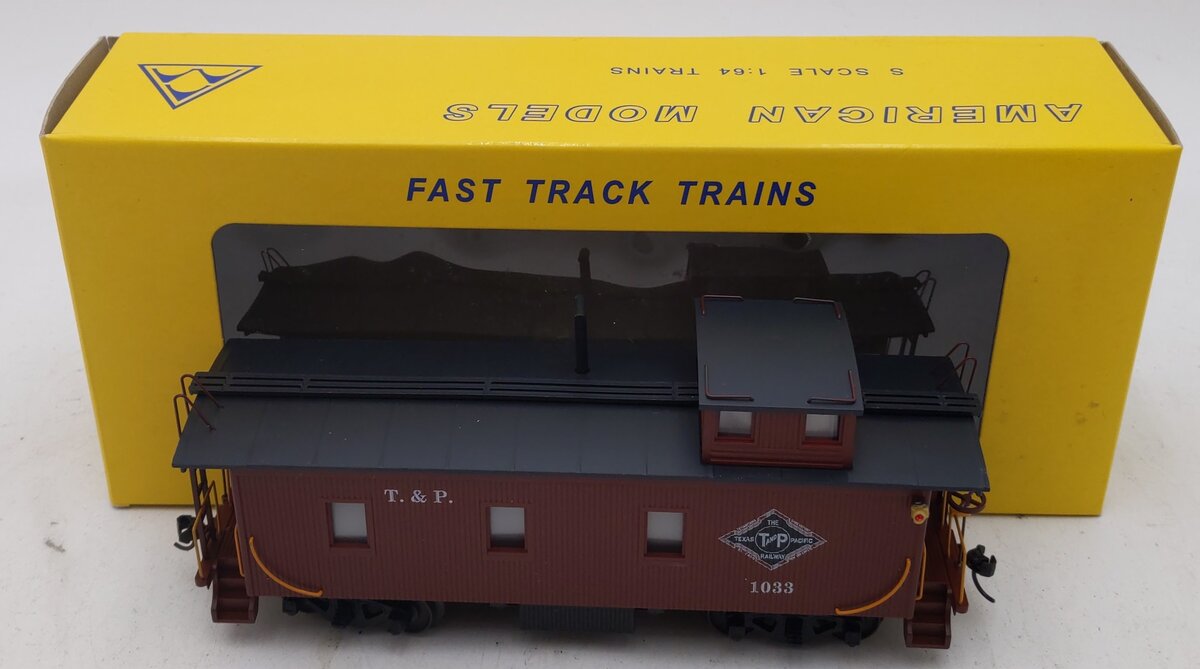 American Models 7533 S Gauge T&P Wood Caboose #1033 LN/Box
