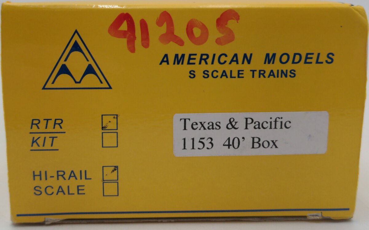 American Models 1153 S Texas & Pacific 40' Box Car #41205 LN/Box