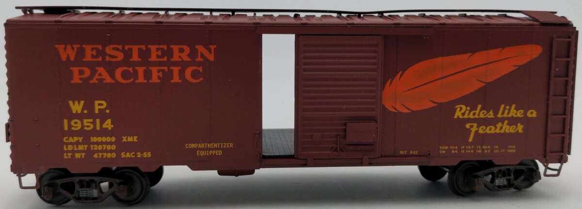 American Models S Scale Western Pacific Boxcar #19514 EX