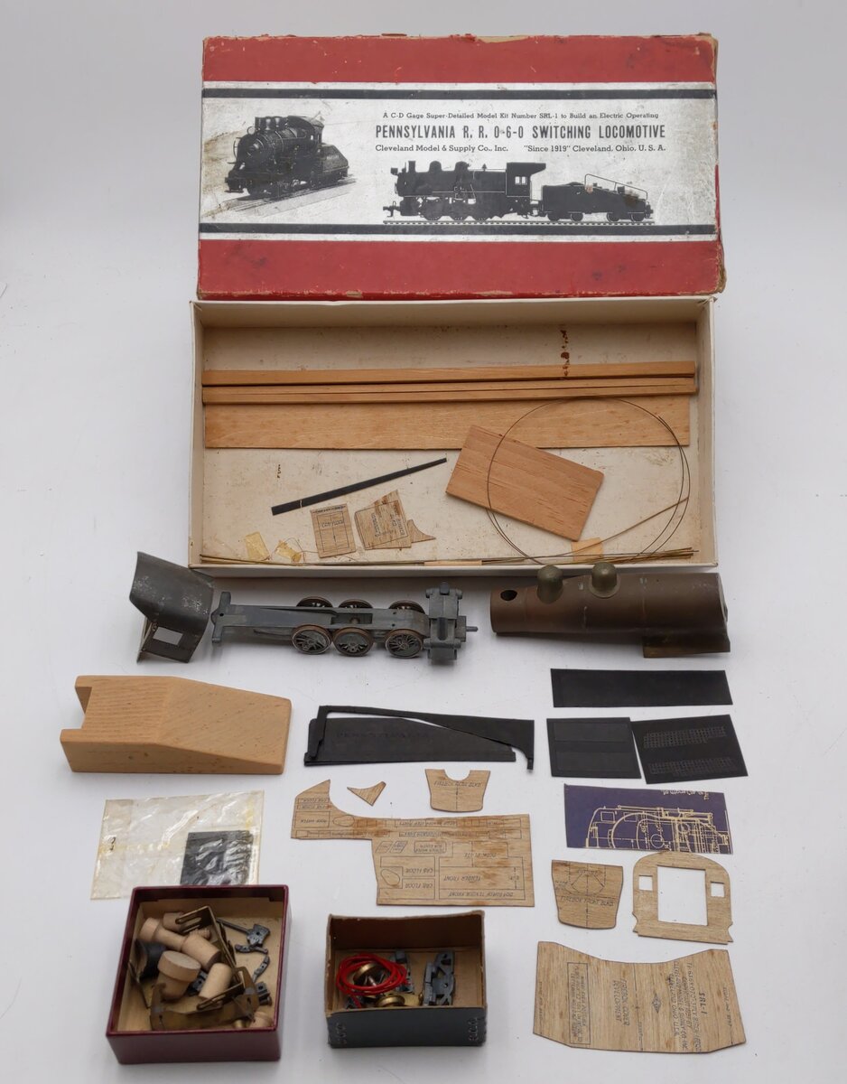 Cleveland Model S Scale Brass PRR 0-6-0 Switching Locomotive Kit VG/Box