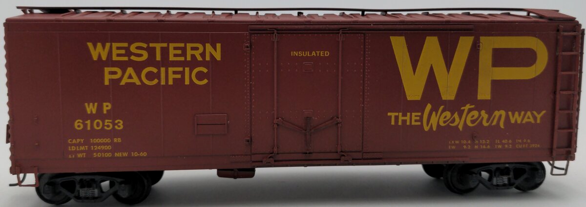 American Models S Scale Western Pacific Boxcar #61053 VG