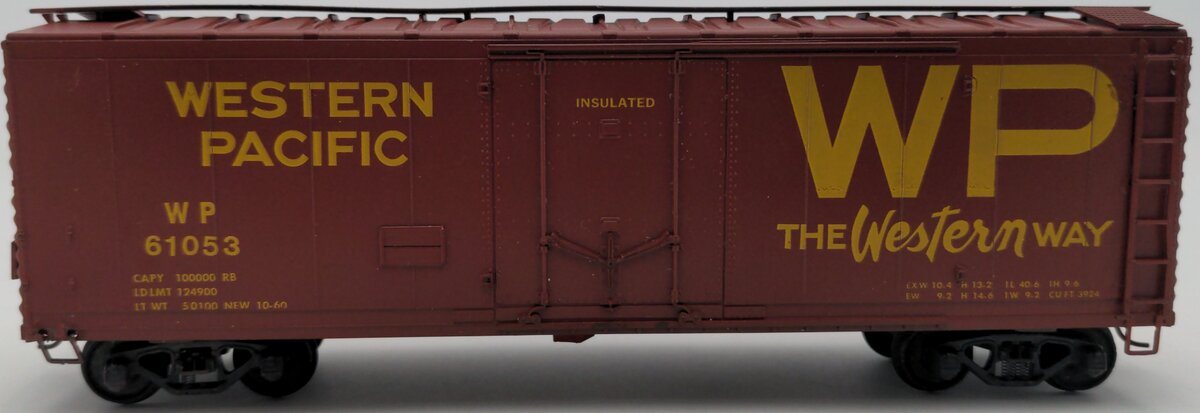 American Models S Scale Western Pacific Boxcar #61053 VG