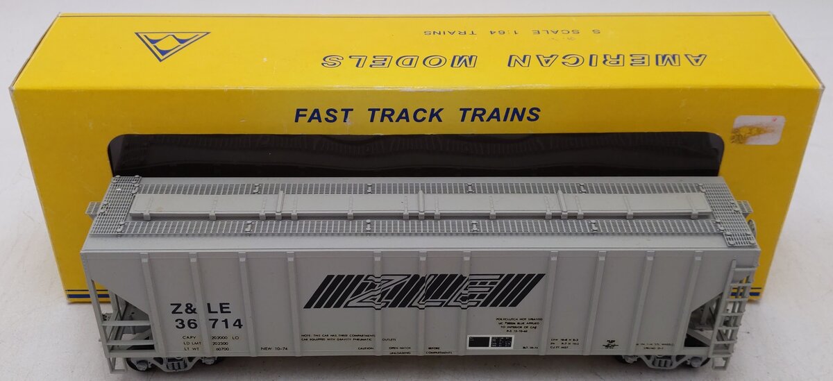 American Models S Gauge Z&LE Closed Hopper Car #36714 (Scale) EX/Box
