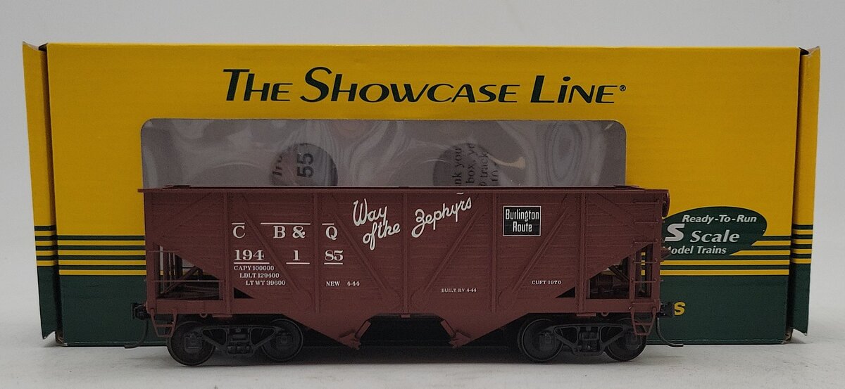 S-Helper 02081 S Scale CB&Q 2-Bay Hopper #194185 LN/Box