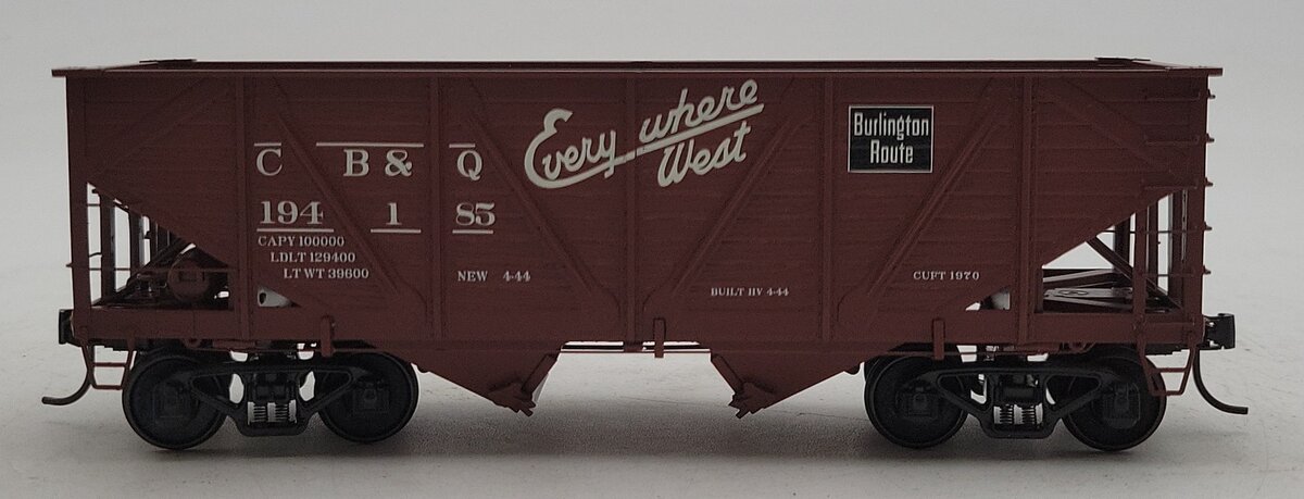 S-Helper 02081 S Scale CB&Q 2-Bay Hopper #194185 LN/Box