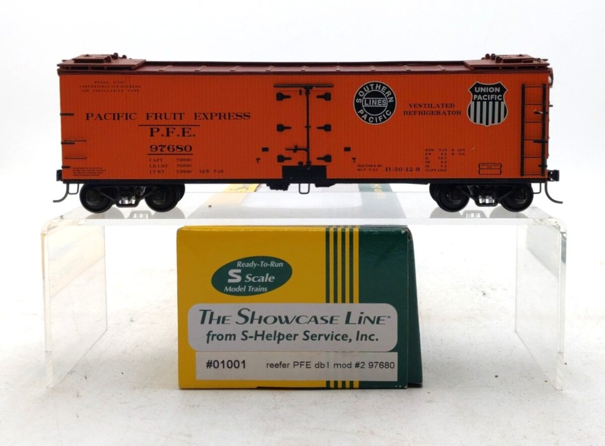 S-Helper 01001 S Scale Pacific Fruit Express 40' Wooden Billboard Reefer #97680 LN/Box
