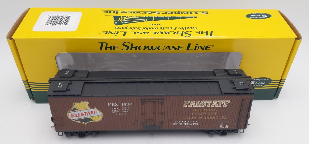 S-Helper 02046 S Gauge Falstaff 4-0' Wooden Billboard Reefer #1437 EX/Box