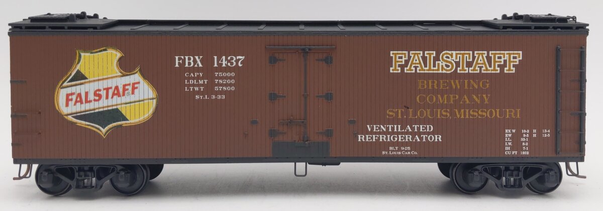 S-Helper 02046 S Gauge Falstaff 4-0' Wooden Billboard Reefer #1437 EX/Box
