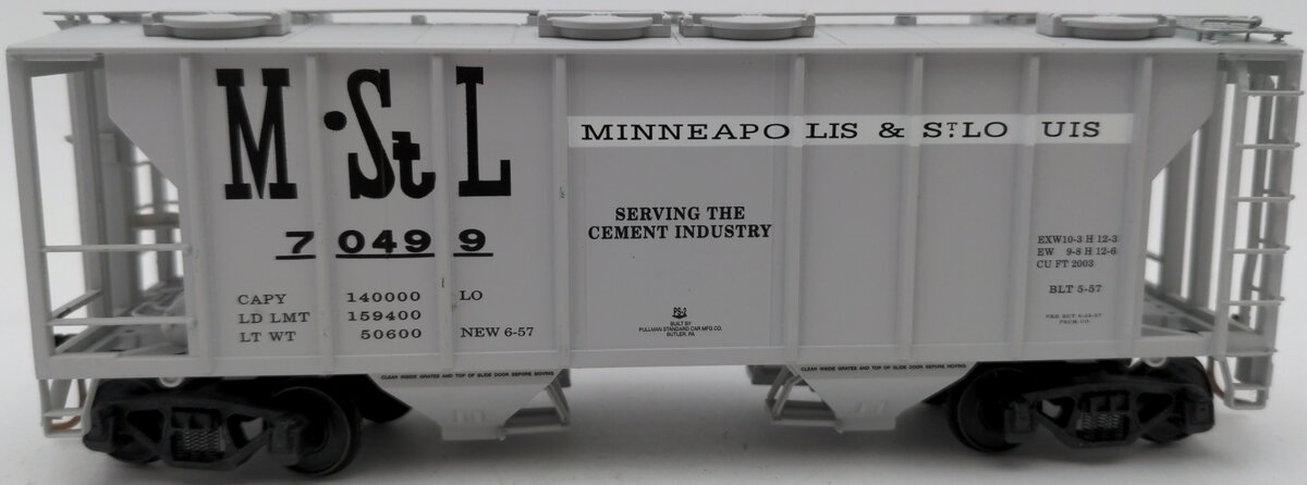S-Helper 00285 S Scale Minneapolis & St Louis PS-2 2-Bay Hopper #70499 EX/Box