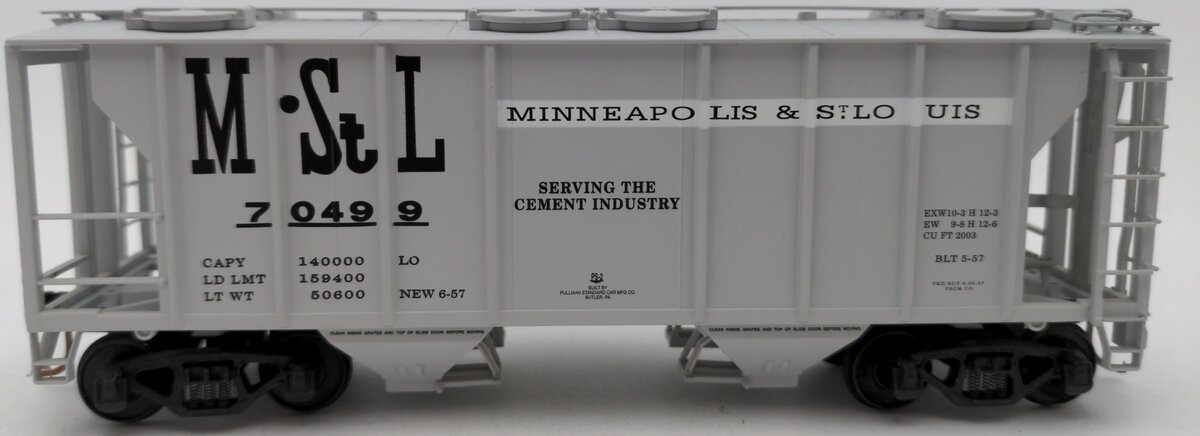 S-Helper 00285 S Scale Minneapolis & St Louis PS-2 2-Bay Hopper #70499 EX/Box