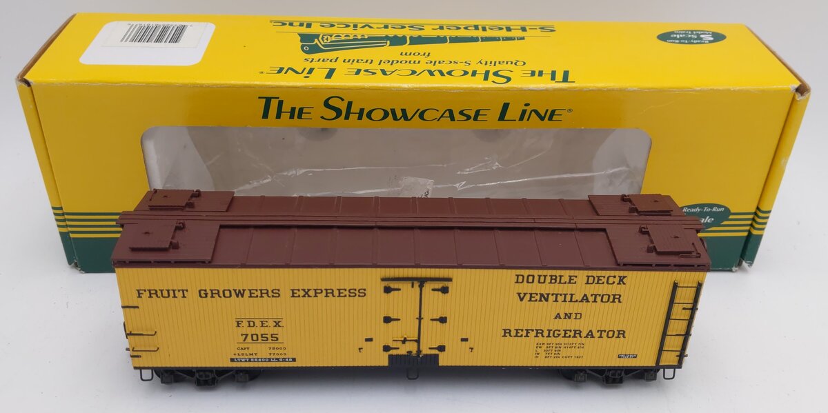 S-Helper 01016 S Gauge Fruit Growers Express FDEX Reefer Car #7055 VG/Box