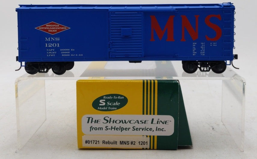 S-Helper 01721 S Scale Minneapolis Northfield & Southern Boxcar #1201 LN/Box