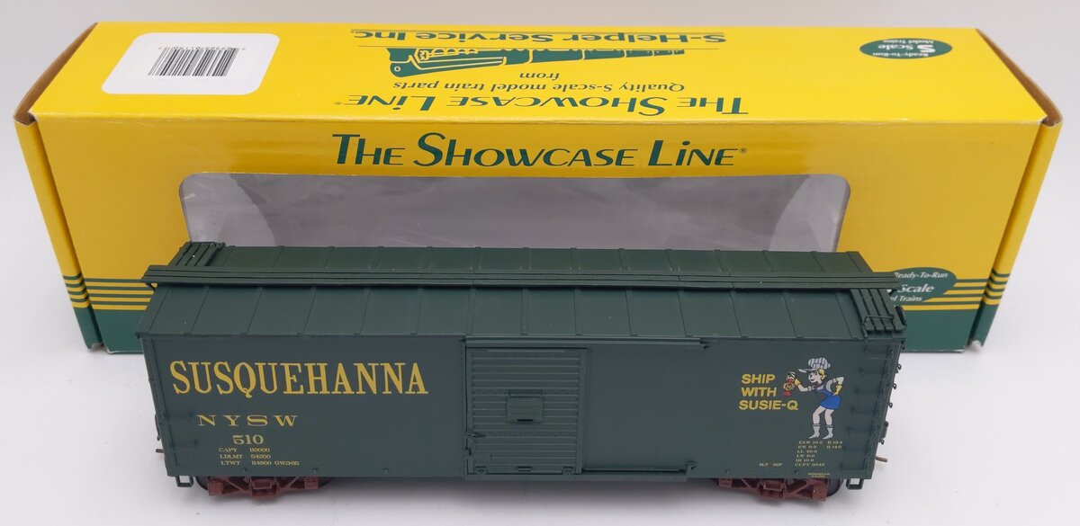 S-Helper 01150 S Gauge NYSW "Ship with Susie-Q" Single Door Boxcar #510 EX/Box