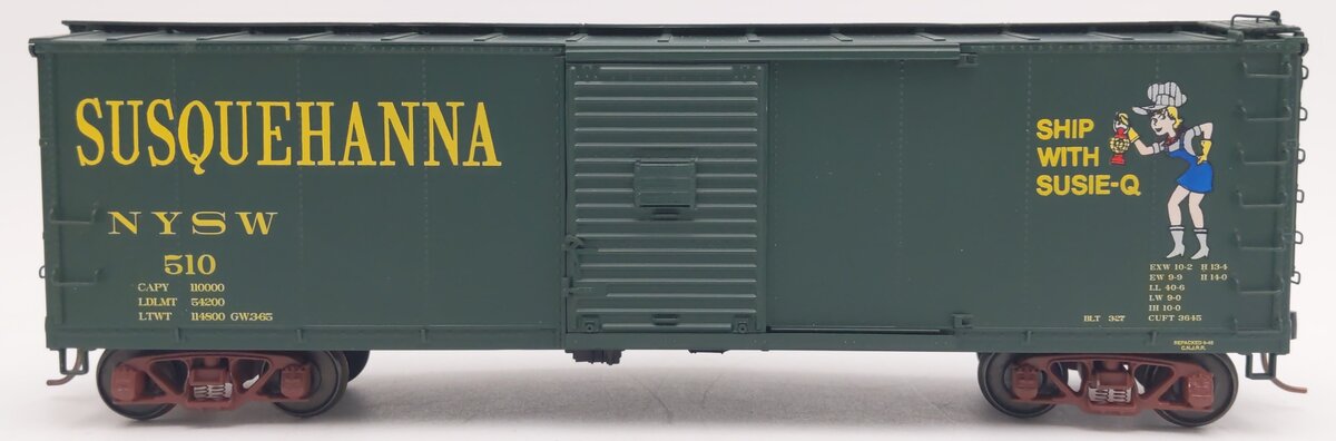 S-Helper 01150 S Gauge NYSW "Ship with Susie-Q" Single Door Boxcar #510 EX/Box