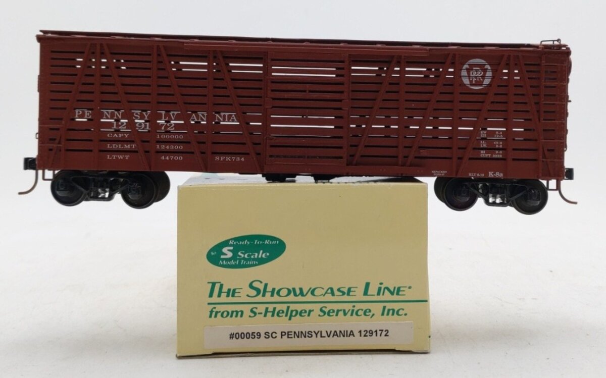 S-Helper 00059 S Scale Pennsylvania Stock Car #129172 LN/Box