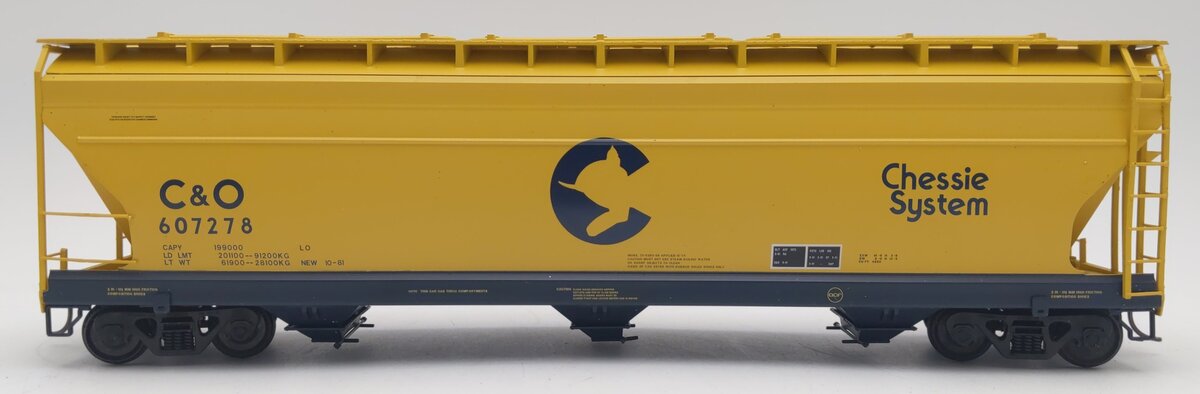 Des Plaines Hobbies SSA2203.5 S Chesapeake & Ohio 3-Bay ACF Hopper Car #607278 EX/Box