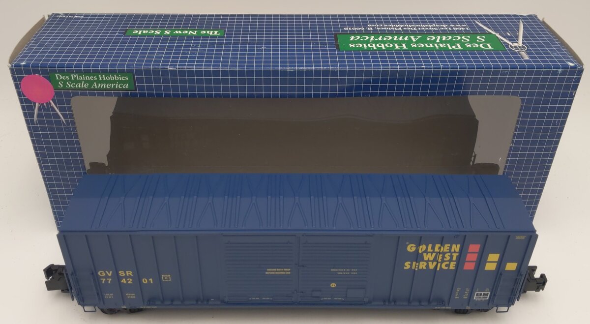 Des Plaines Hobbies SSA1904.3 S Scale GVSR FMC 5283 DD Boxcar #774201 [Hi-Rail] LN/Box