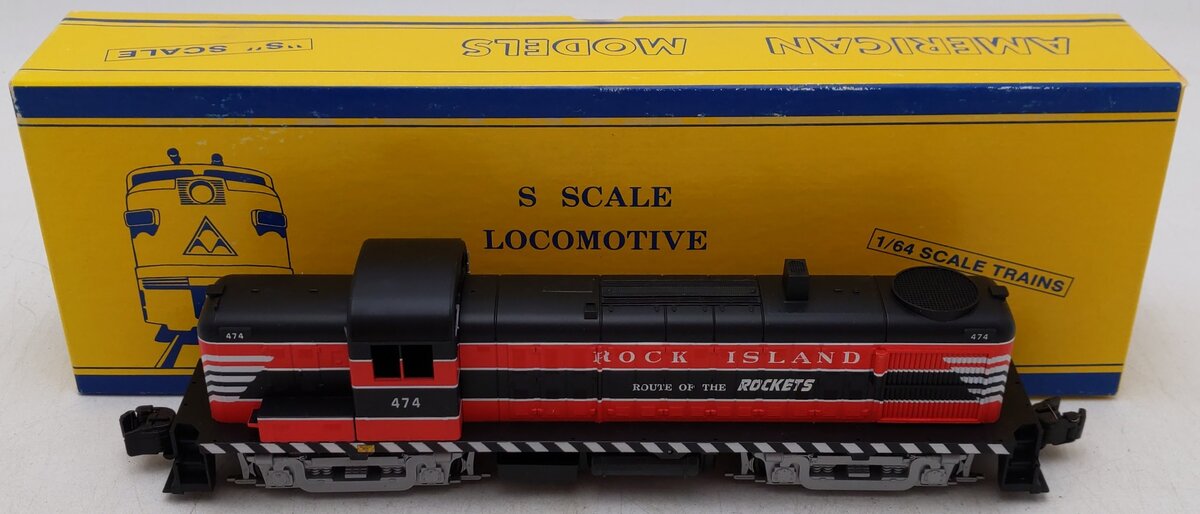 American Models 474 S Gauge Chicago Rock Island Diesel Locomotive #474 EX/Box