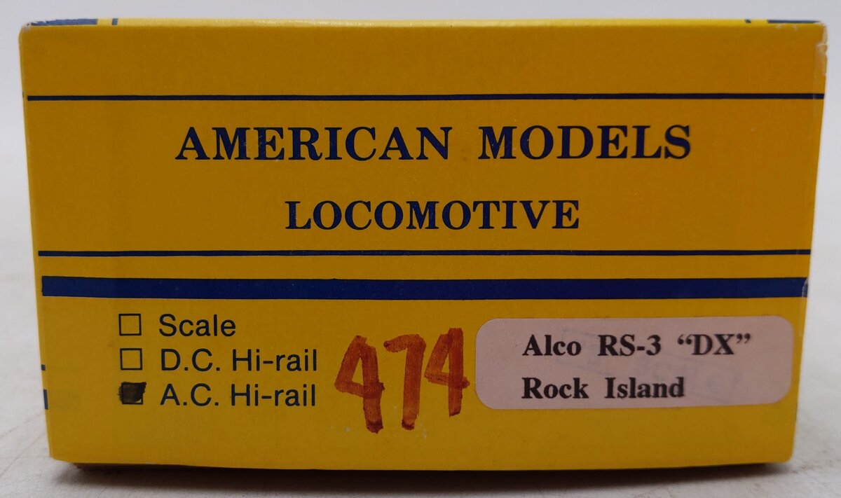American Models 474 S Gauge Chicago Rock Island Diesel Locomotive #474 EX/Box