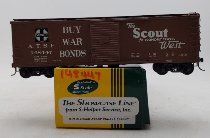 S-Helper S Scale AT&SF Chief Boxcar #148447 LN/Box