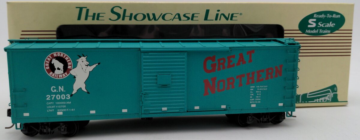S-Helper 00346 S Scale Great Northern Steel Rebuilt Boxcar #27003 LN/Box