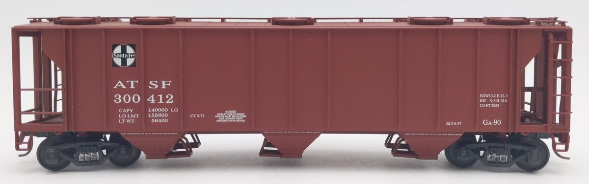 S-Helper 00396 S-Scale Atchison Topeka Santa Fe PS-2 3-Bay Hopper Car #300412 LN/Box