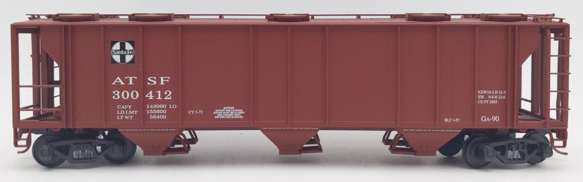 S-Helper 00396 S-Scale Atchison Topeka Santa Fe PS-2 3-Bay Hopper Car #300412 LN/Box