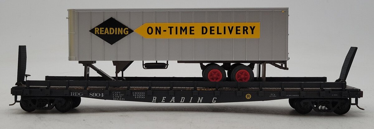 S-Helper 01810 S Scale Reading Flat Car & Trailer #8904 EX/Box