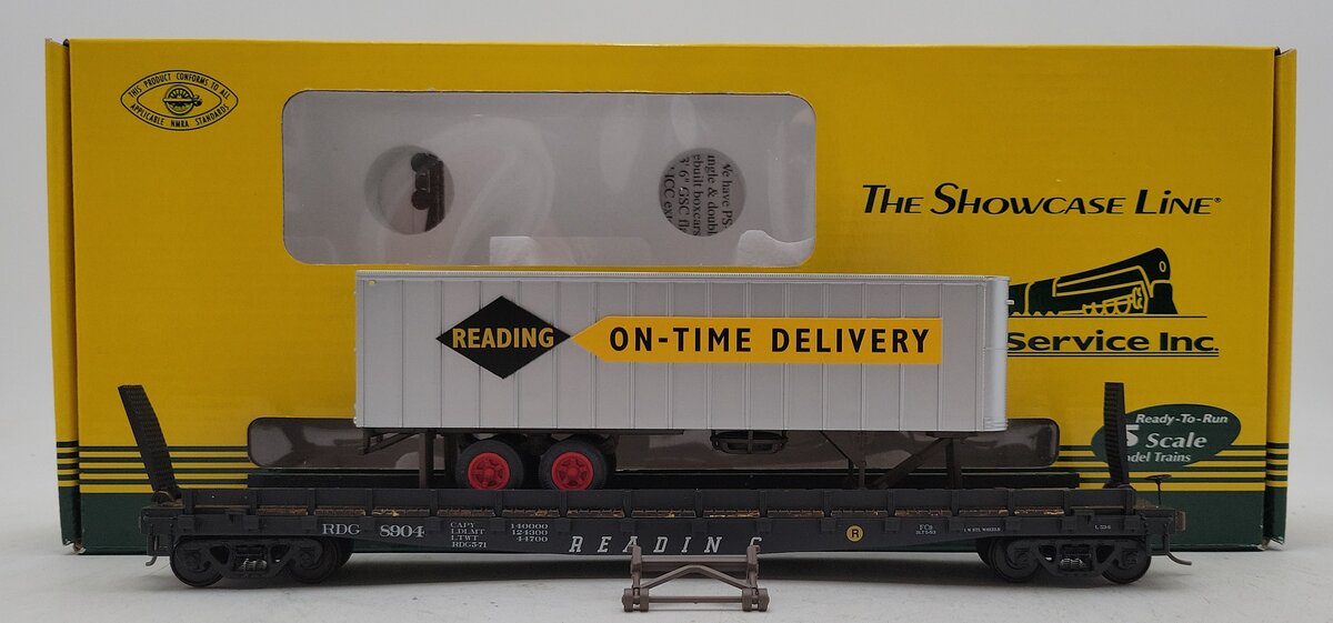 S-Helper 01810 S Scale Reading Flat Car & Trailer #8904 EX/Box
