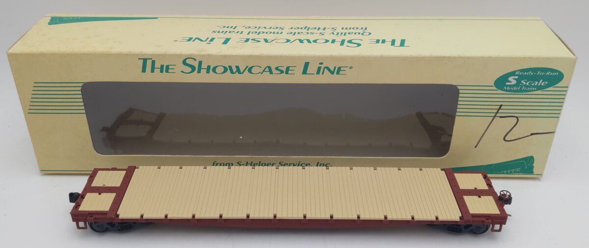 S-Helper 00167 S-Scale Standard Unlettered Red Flat Car LN/Box
