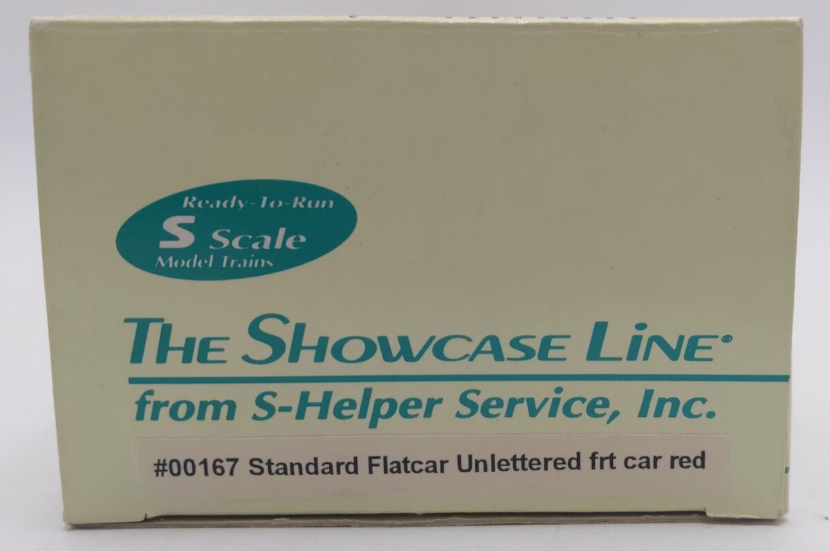 S-Helper 00167 S-Scale Standard Unlettered Red Flat Car LN/Box
