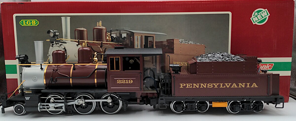 LGB 2219S Pennsylvania Steam Locomotive & Tender w/ Electronic Sound EX/Box