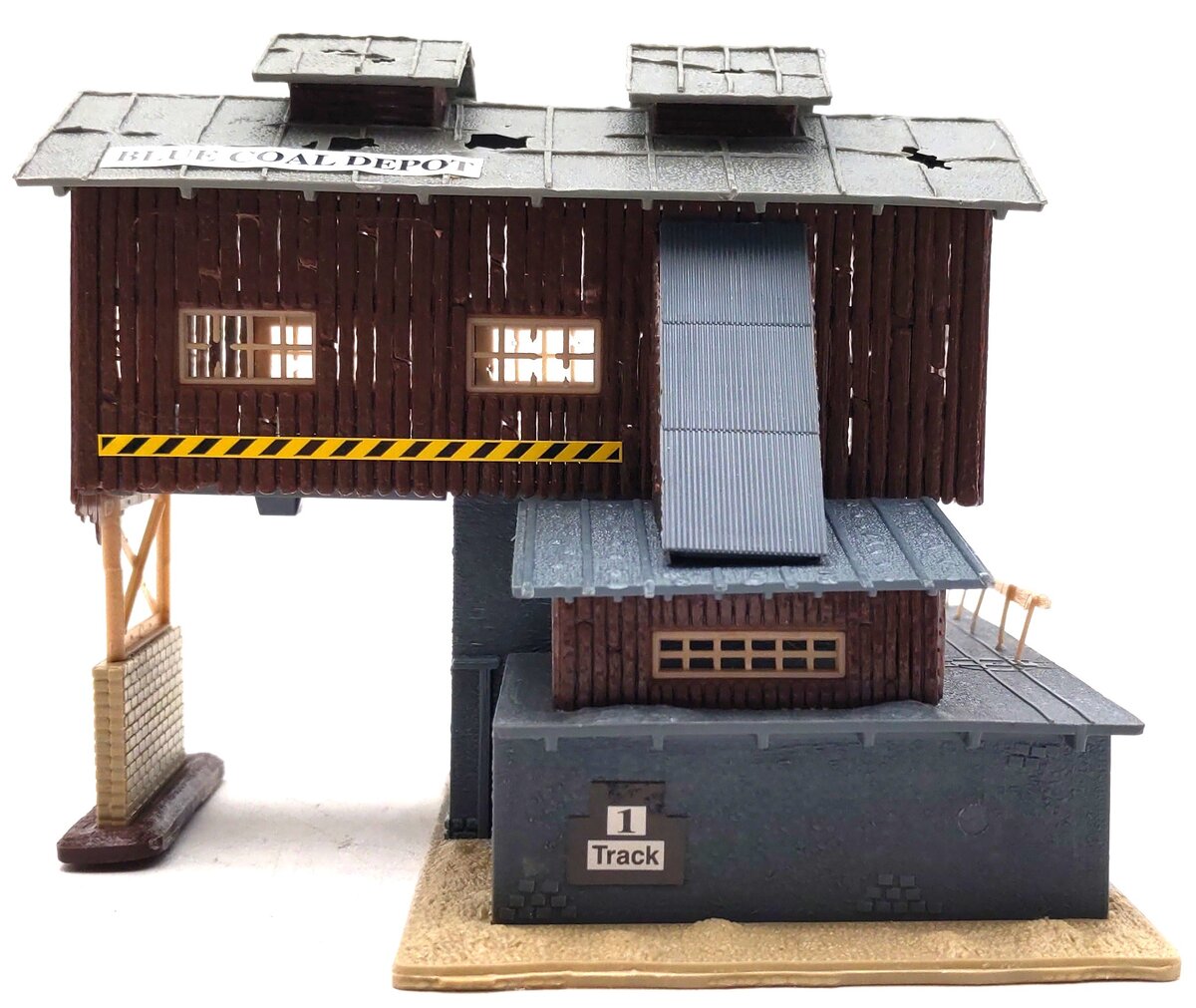Model Power 2563 N Scale Assembled Blue Coal Depot EX/Box