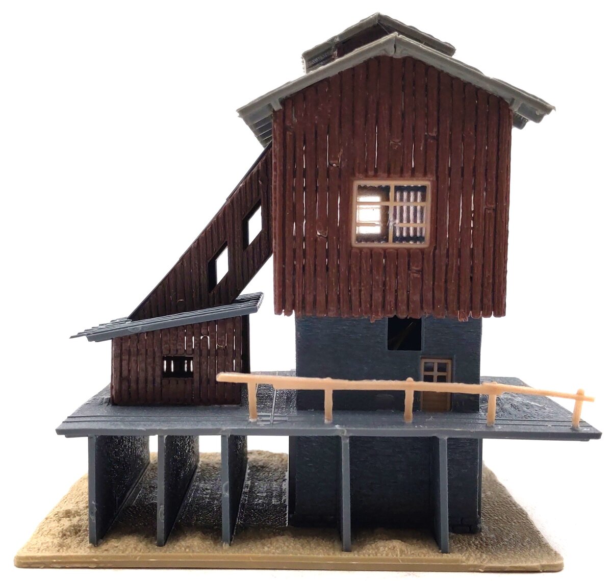 Model Power 2563 N Scale Assembled Blue Coal Depot EX/Box