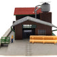 Model Power 2567 N Scale Saw Mill Built Up Lighted W/-2 Handpainted Figures EX/Box