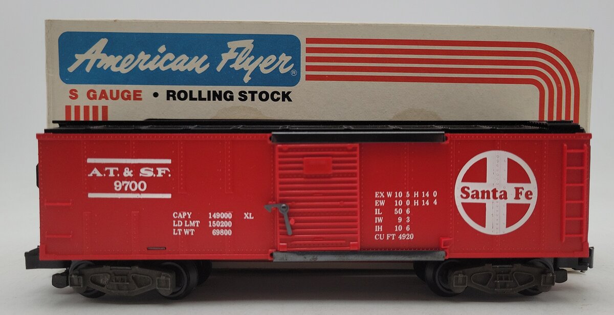 American Flyer 4-9700 S Gauge Atchison Topeka Santa Fe Box Car[High-Rail] LN/Box